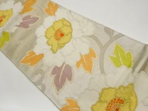 花唐草模様織出し袋帯